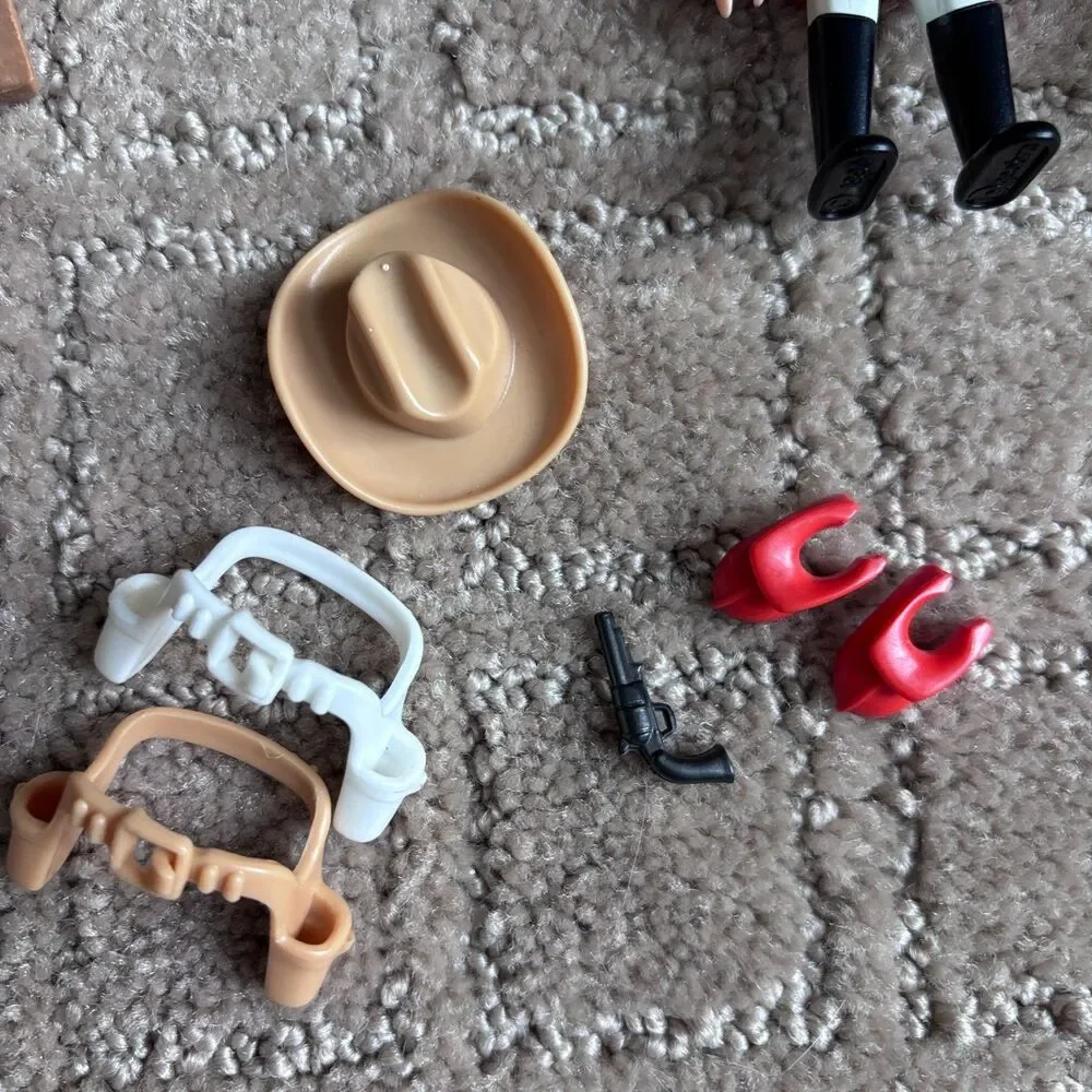 Vintage Playmobil Figures Horses Mixed Lot People Civil War Cowboy Bandit *READ*